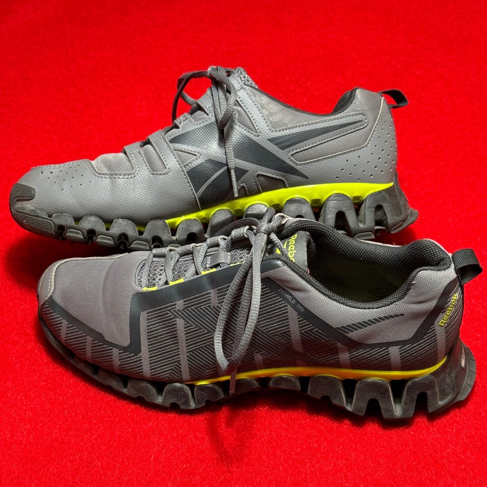 Reebok Zigwild TR 6 Men's 11 Grey Neon Yellow ZigTech Trail Running Shoes